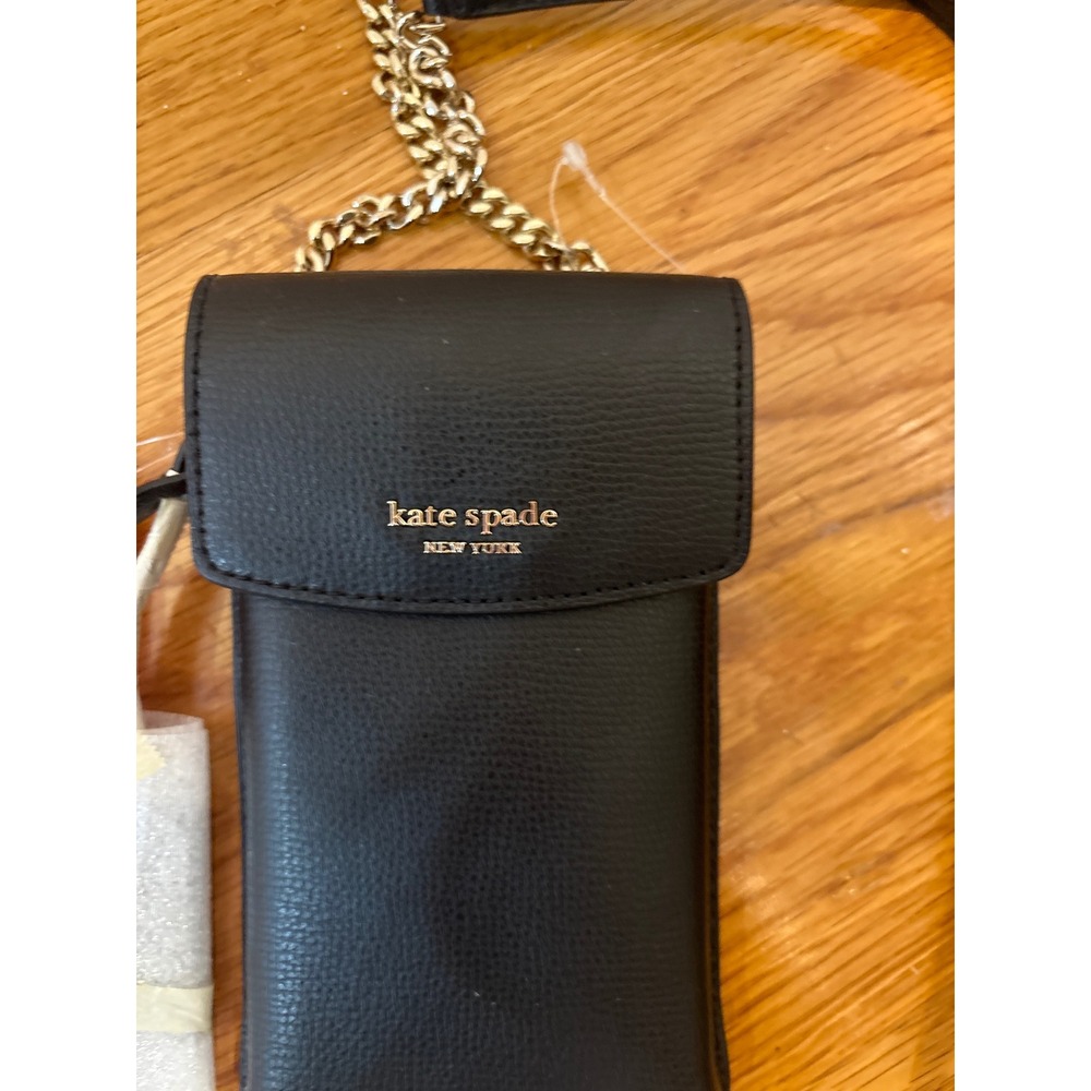 NWT‎ Kate Spade Silvia North South Flip Crossbody Black - Picture 4 of 6